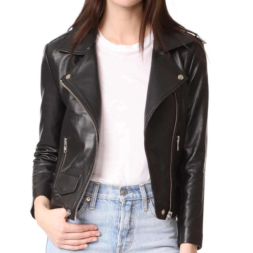OAK Women's Leather Rider Jacket, size M